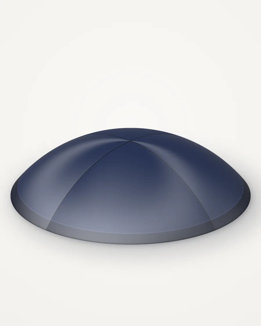 Navy satin kippah without print, rendered picture